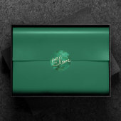 Rückgang der Liebe mit Herbst | Smarald Green und  Runder Aufkleber