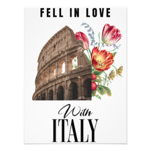 Rückgang der Liebe mit Italien Fotodruck