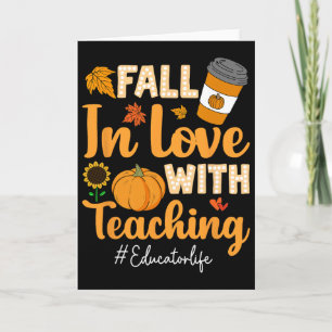 Rückgang der Liebe mit Lehrer Pumpkin Dank Karte