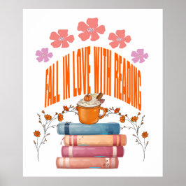 Rückgang der Liebe mit Lesen, Buch Lover Poster