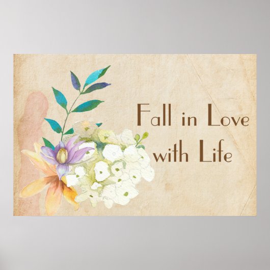 Rückgang der Liebe mit Life Floral Poster (Vorne)