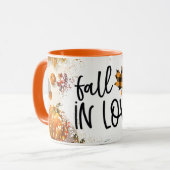 Rückgang der Liebe mit Pumpkins & Herbstleaves Tas Tasse (Vorderseite Links)