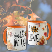 Rückgang der Liebe mit Pumpkins & Herbstleaves Tas Tasse