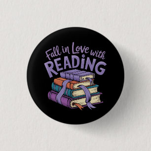 Rückgang der Liebe mit Reading Cosy Books Autumn V Button