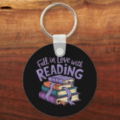 Rückgang der Liebe mit Reading Cosy Books Autumn V Schlüsselanhänger (Rückseite)