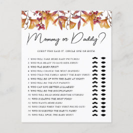 Rückgang der Liebe Mommy oder Daddy Baby Shower Ga