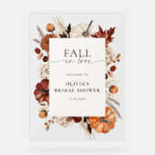 Rückgang der Liebe neutraler Kürbisrahmen Acrylschild (Vorderseite)