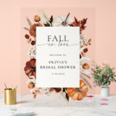 Rückgang der Liebe neutraler Kürbisrahmen Acrylschild (Hochzeit)