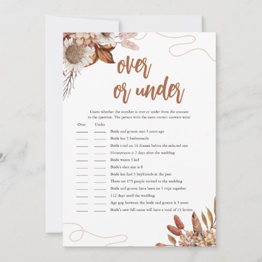 Rückgang der Liebe | Oben oder unter Brautparty Einladung (Vorderseite)