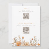 Rückgang der Liebe Orange & Brown Brautparty Einladung (Rückseite)