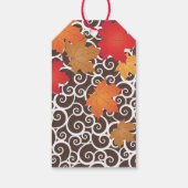 Rückgang der Liebe Orange Herbstleaves Hochzeitsmo Geschenkanhänger (Rückseite)