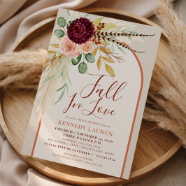 Rückgang der Liebe Pampas Blumenrost Arch Brautpar Einladung