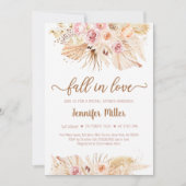 Rückgang der Liebe Pampas Grass Boho Brautparty Einladung (Vorderseite)