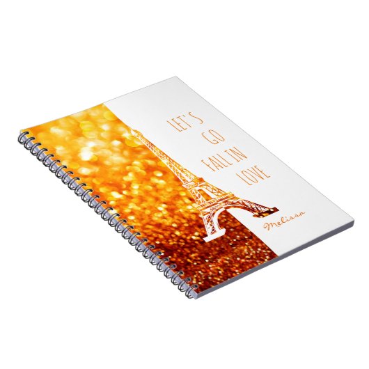 Rückgang der Liebe Paris | Romantischer Eiffelturm Notizblock (Rechte Seite)