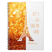 Rückgang der Liebe Paris | Romantischer Eiffelturm Notizblock (Vorderseite)