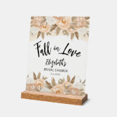 Rückgang der Liebe Peach Blume Brautparty Acrylschild (Winkel)