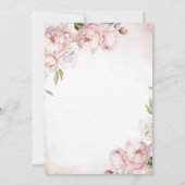 Rückgang der Liebe Pink Floral Pumpkin Brautparty Einladung (Rückseite)