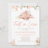 Rückgang der Liebe Pink Pumpkin Brautparty Einladung (Vorderseite)
