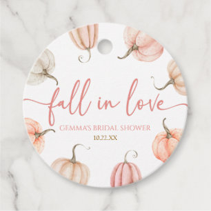 Rückgang der Liebe Pink Pumpkin Brautparty Geschenkanhänger