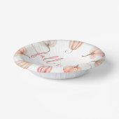 Rückgang der Liebe Pink Pumpkin Brautparty Pappteller (Gewinkelt)