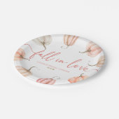 Rückgang der Liebe Pink Pumpkin Brautparty Pappteller (Schrägansicht)