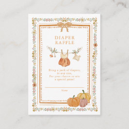 Rückgang der Liebe Pumpkin Baby Duschdusche Windel Begleitkarte