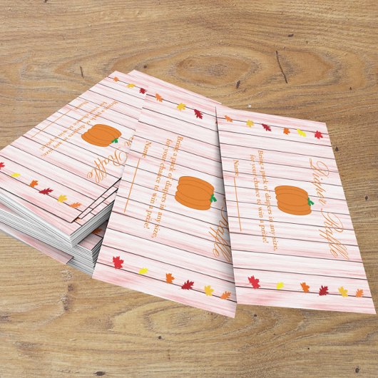 Rückgang der Liebe Pumpkin Baby Duschkabine Windel Begleitkarte