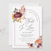 Rückgang der Liebe Pumpkin Blumenzellenfäule Braut Einladung (Vorderseite)