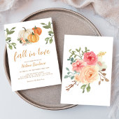 Rückgang der Liebe Pumpkin Blumenzellenfäule Braut Einladung