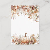 Rückgang der Liebe Pumpkin Blumenzellenrezept Brau Begleitkarte (Rückseite)