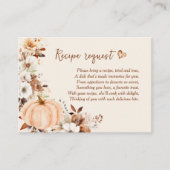 Rückgang der Liebe Pumpkin Brautparty Rezept Anfra Begleitkarte (Vorderseite)