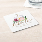 Rückgang der Liebe Pumpkin Brautparty Untersetzer (angewinkelt)