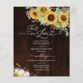 Rückgang der Liebe Pumpkin Budget Hochzeit Einladu Flyer (Vorne)