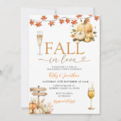 Rückgang der Liebe Pumpkin Fall Verlassen Verlobun Einladung (Vorderseite)
