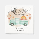 Rückgang der Liebe Pumpkin Farm Truck Baby Dusche Serviette (Vorderseite)