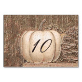 Rückgang der Liebe Pumpkin Gold Weiße Land Rustika Tischnummer (Vorderseite)