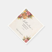 Rückgang der Liebe Pumpkin Herbst Brautparty verla Serviette (Ecke)