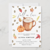 Rückgang der Liebe Pumpkin Latte Brautparty Invita Einladung (Vorderseite)