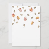 Rückgang der Liebe Pumpkin Latte Brautparty Invita Einladung (Rückseite)