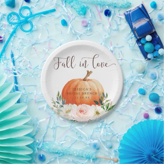 Rückgang der Liebe Pumpkin Rustikale Papierplatte Pappteller (Party)