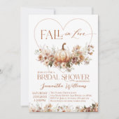 Rückgang der Liebe Pumpkin Wildblume Brautparty Einladung (Vorderseite)