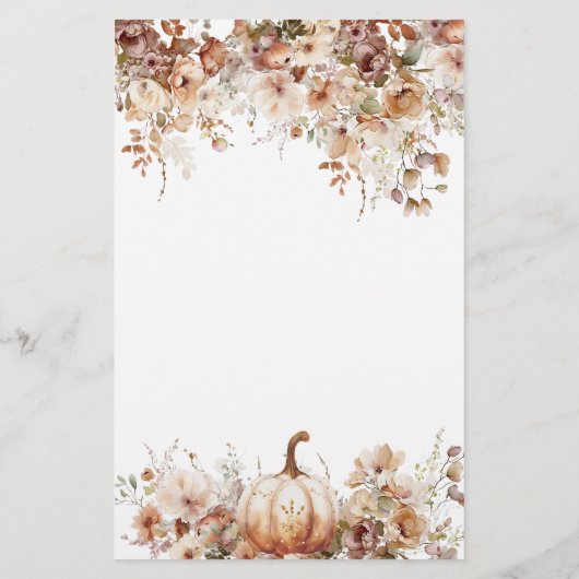 Rückgang der Liebe Pumpkin Wildblume Brautparty Ga (Rückseite)