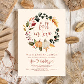 Rückgang der Liebe Pumpkin Wreath Baby Dusche Einladung