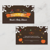 Rückgang der Liebe Pumpkins Blätter und Holzabwasc Begleitkarte (Vorne/Hinten)