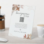 Rückgang der Liebe | QR-Code von Boho Blume Honeym Sockelschild (In SItu)