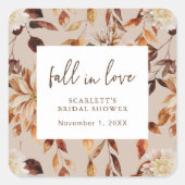 Rückgang der Liebe Quadratischer Aufkleber (Vorderseite)