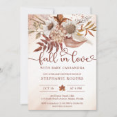 Rückgang der Liebe Romantische Babydusche Boho Einladung (Vorderseite)