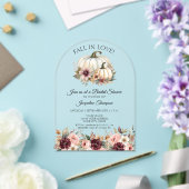 Rückgang der Liebe Rose Floral Burgund Brautparty Acryleinladungen (Insitu (Hochzeit))