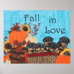 Rückgang der Liebe Rottweiler Print Poster