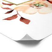 Rückgang der Liebe Rust Gold Brautparty Begrüßungs Poster (Ecke)